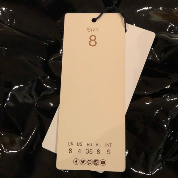 CLUB L London vinyl ruched mini skirt - NEW WITH TAGS - Picture 7 of 7